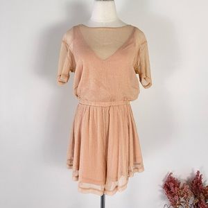 EVIL TWIN Metallic Sheer Romper